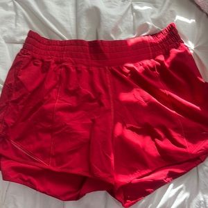 COPY - Red lulu lemon shorts